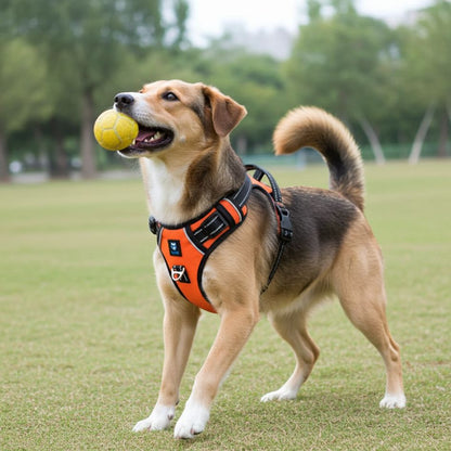 HANK 3M Reflective No Pull Dog Harness | Neon Orange