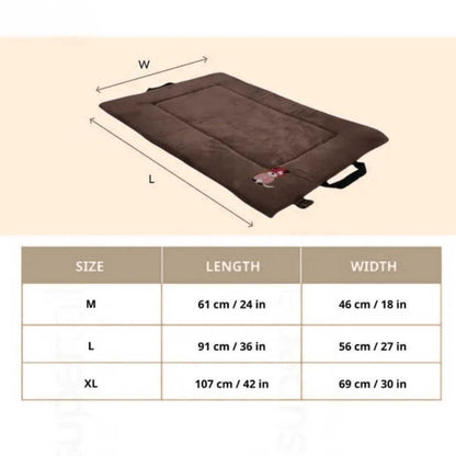 Premium Orthopedic Cooling Cat & Dog Mat, Joint Relief Bed | Mocha Brown