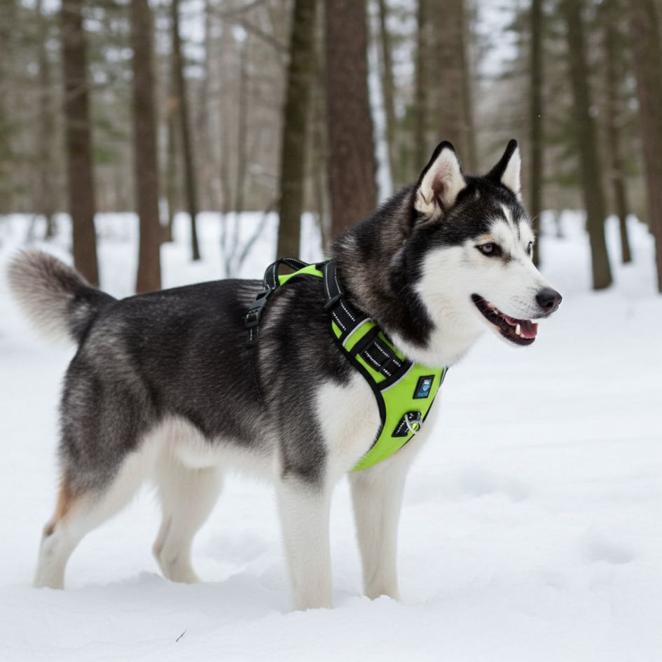 HANK 3M Reflective No Pull Dog Harness | Neon Green