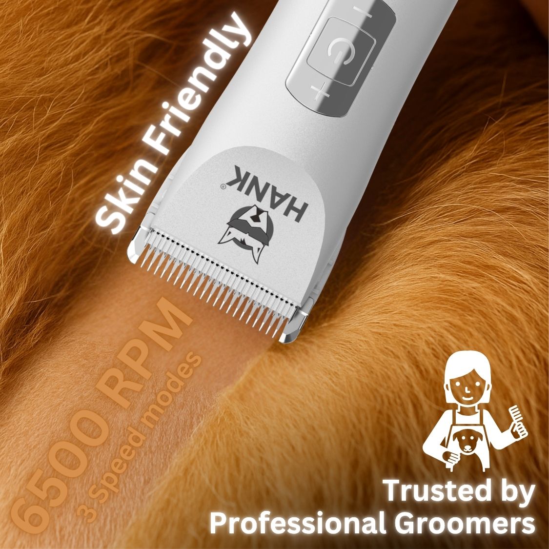 HANK Pet Hair Trimmer With LCD Display, Type C Charging | Suitable for All Breeds