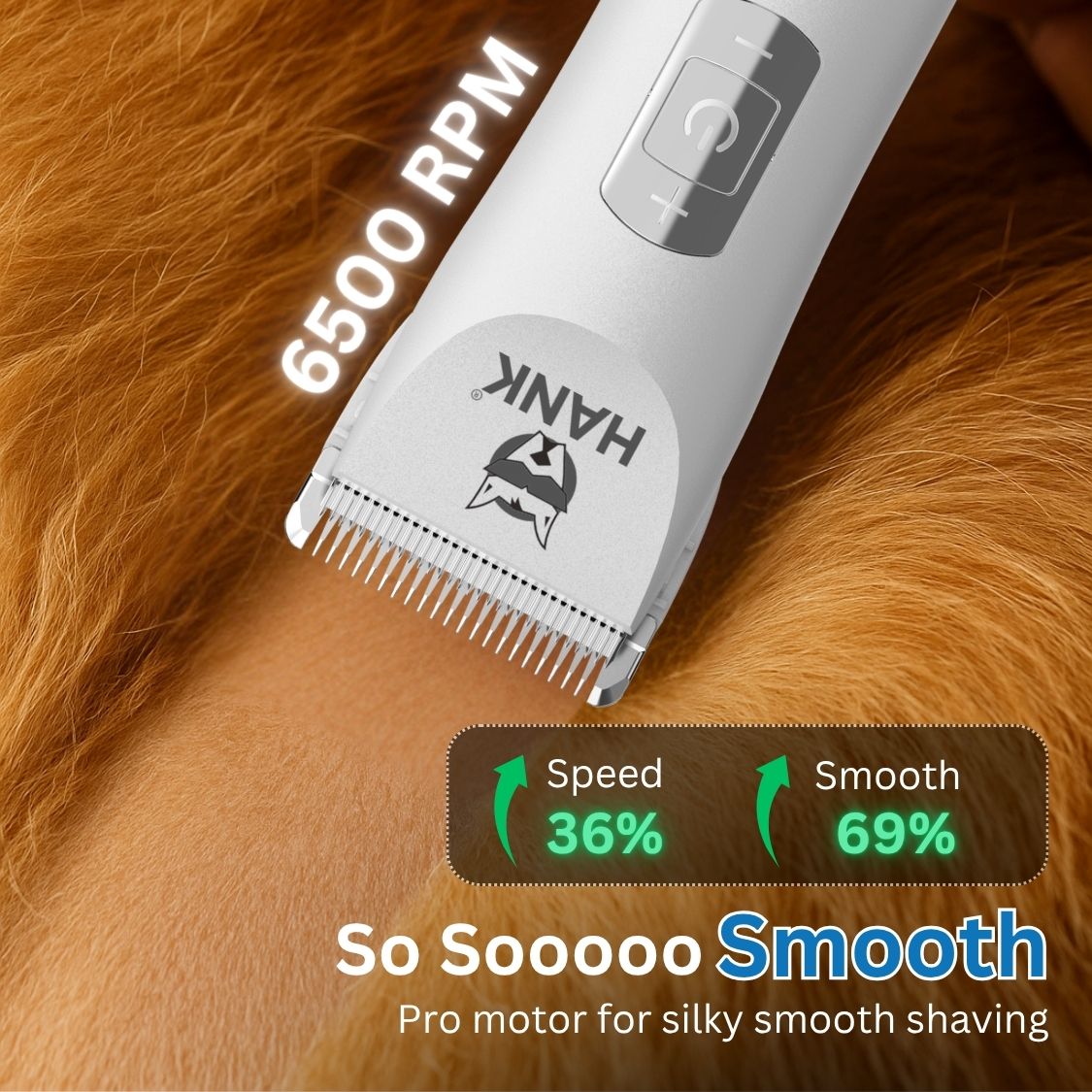 HANK Pet Hair Trimmer With LCD Display, Type C Charging | Suitable for All Breeds