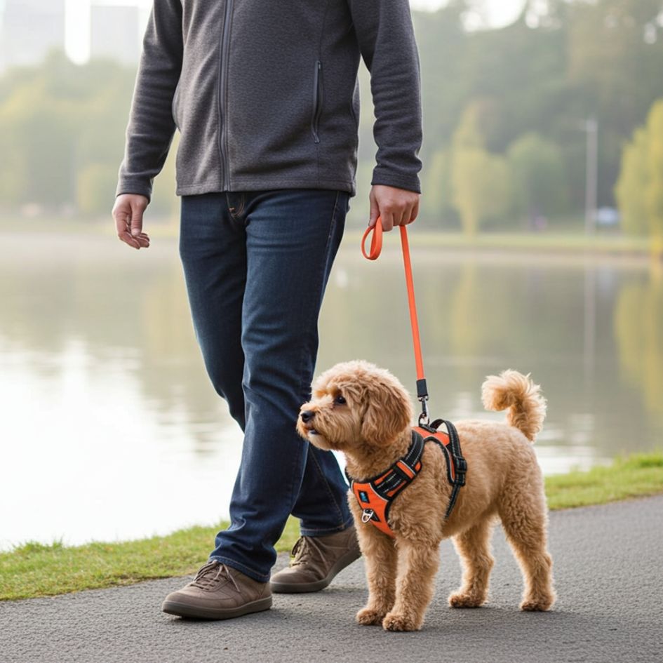HANK 3M Reflective No Pull Dog Harness | Neon Orange