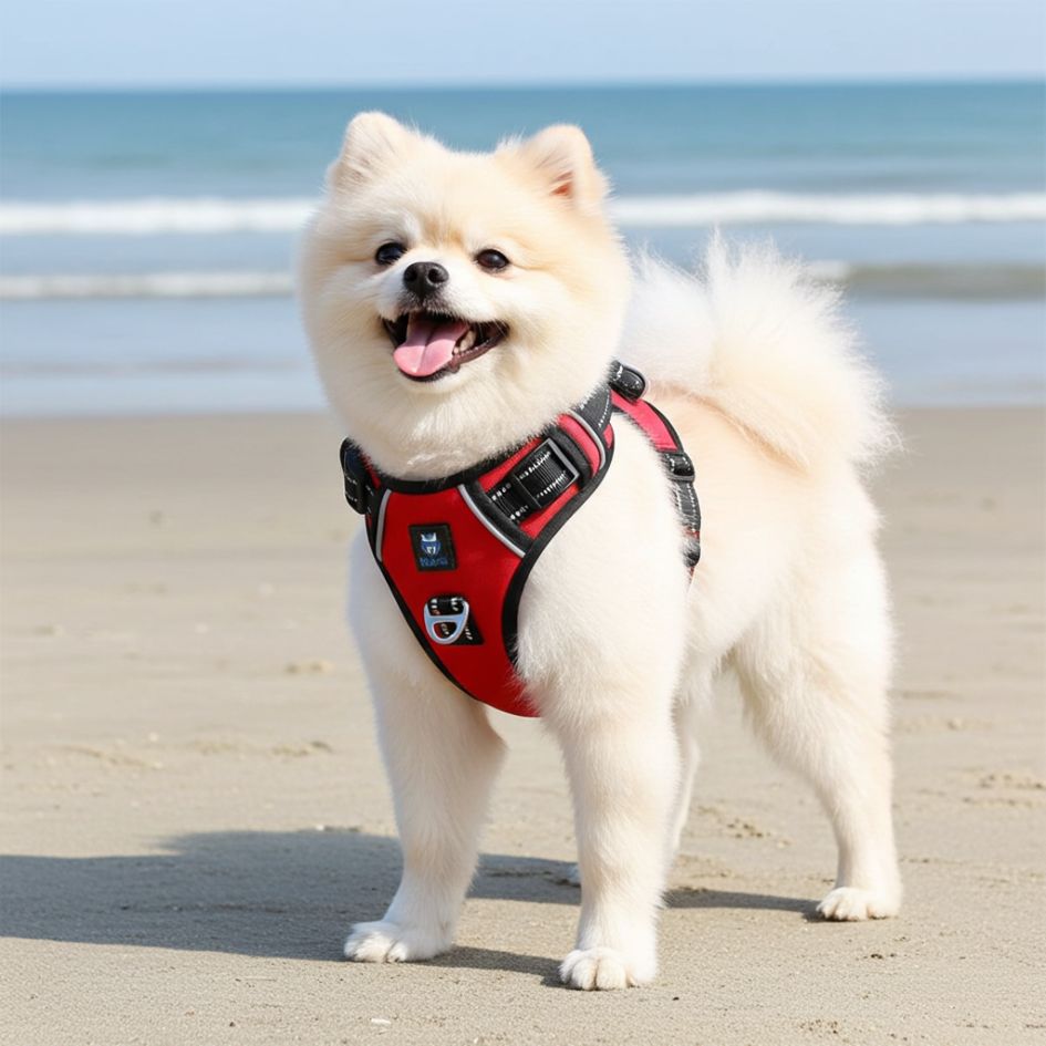 HANK 3M Reflective No Pull Dog Harness | Red