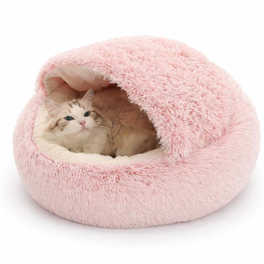 Ultra Soft Plush Round Pet Bed for Dogs & Cats – Washable Bed with Anti-Slip Base