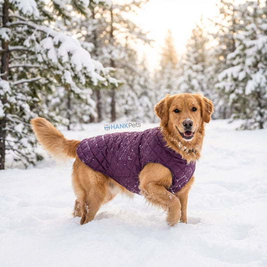 Wine Puffer Quilted Jacket for Dogs