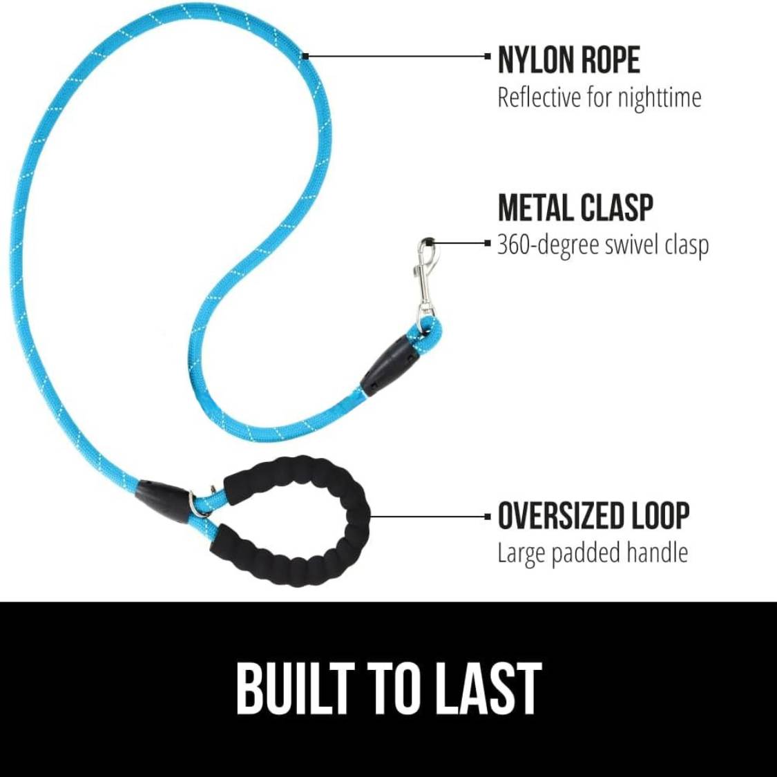 Blue Heavy Duty 5 Feet Dog Leash for Small, Medium & Large Breeds | Reflective