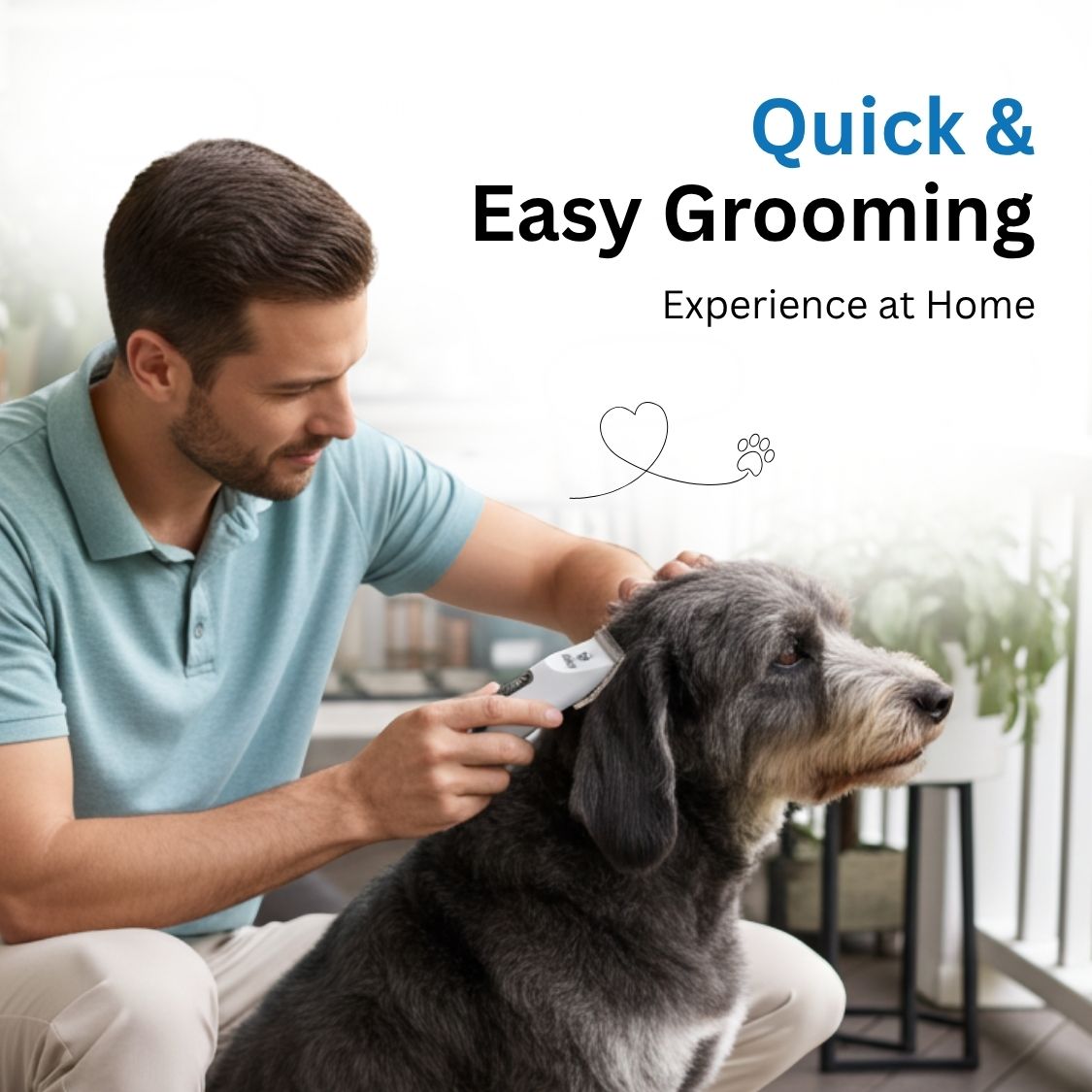 HANK Pet Hair Trimmer With LCD Display, Type C Charging | Suitable for All Breeds