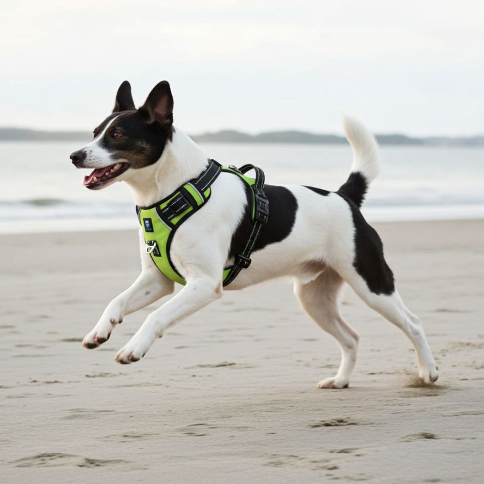 HANK 3M Reflective No Pull Dog Harness | Neon Green
