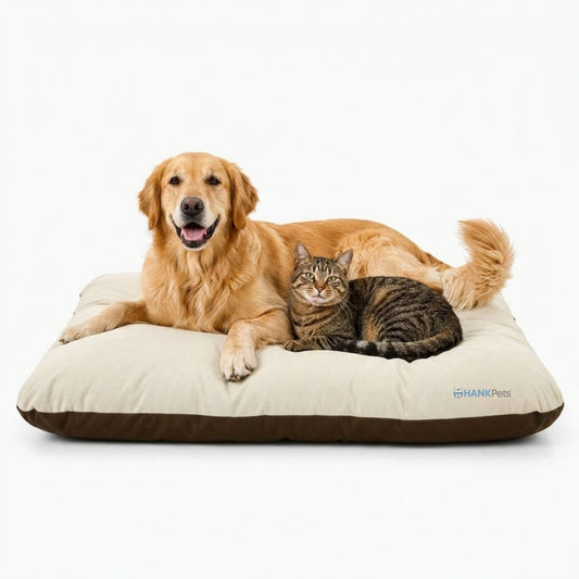 Reversible Pet Bed Washable Velvet Bed With Soft Mattress For Dogs & Cats (Brown)