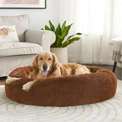 Summer Donut Pet Bed for Dogs & Cats – Soft Plush & Washable