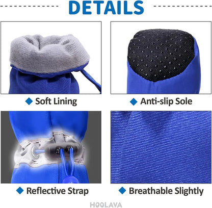 Protective Dog Shoes for Small To Large Breeds | Anti Slip & Secure Fit (Blue)