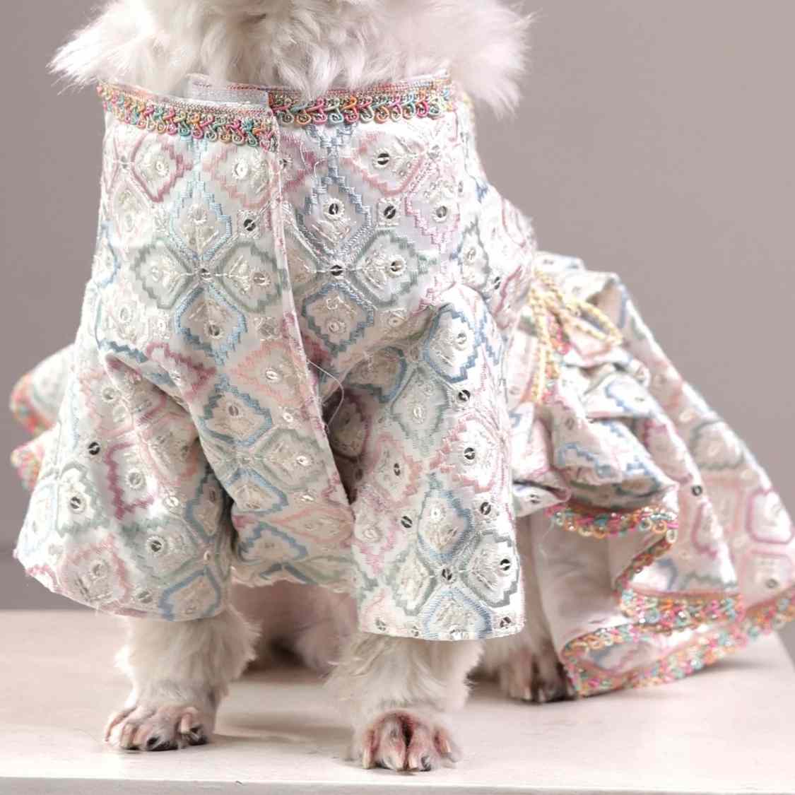 Princess Pastel Dog Lehenga | Designer Wedding & Festive Gown
