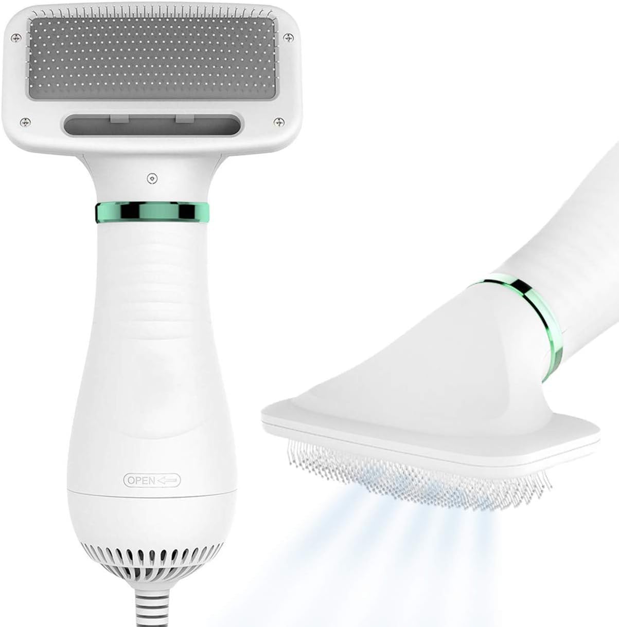 Pet Hair Dryer 2 with Slicker Brush, 3 Heat Settings | Dog Blower