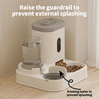 2-in-1 Automatic Pet Feeder and Water Dispenser – Easy to Clean Food and Water Bowl for Cats and Dogs Universal Pet Supplies for Multi-Pet Homes