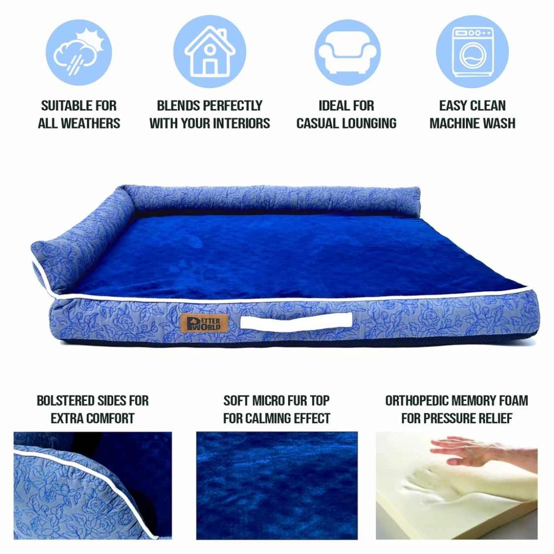 Premium Orthopedic Pet Bed Sofa with Cooling & Washable
