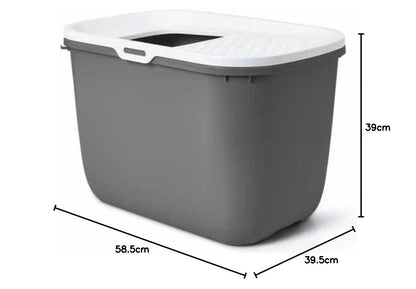 Hop in Modern Cat Litter Tray, Anthracite (58.5x39x39.5cm)