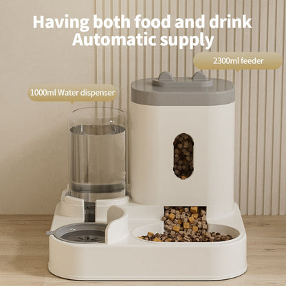 2-in-1 Automatic Pet Feeder and Water Dispenser – Easy to Clean Food and Water Bowl for Cats and Dogs Universal Pet Supplies for Multi-Pet Homes