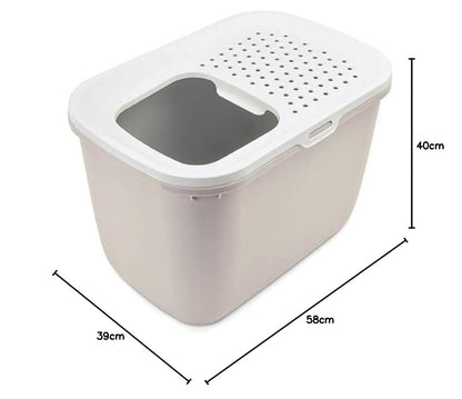 Hop in Modern Cat Litter Tray, Mocca (58.5x39x39.5cm)