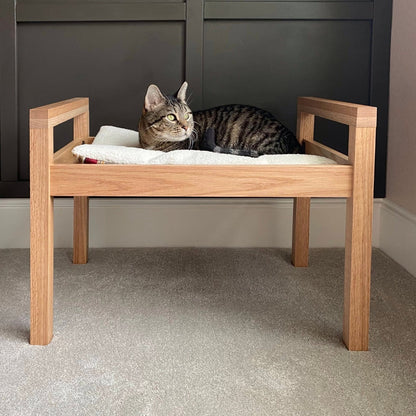 House of Meows Modern Wooden Cat Bed - Cozy Style