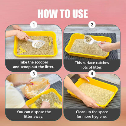 Cat Cleaning Tool | Ergonomic Litter Scoop Durable 3-Pack