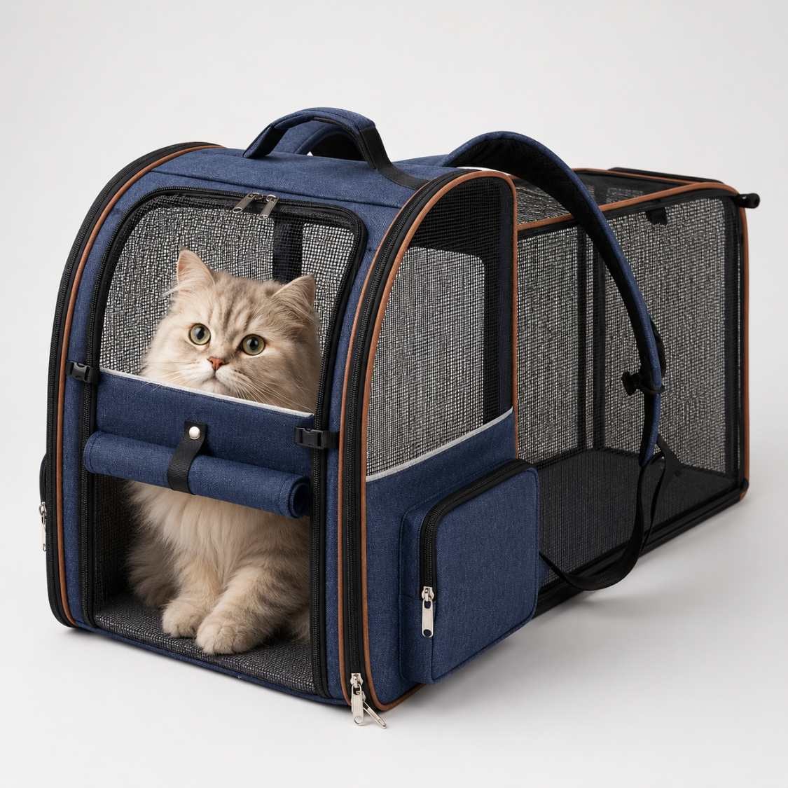 Expandable Pet Carrier Bag With Breathable Mesh Bag For Small Pets