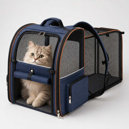 Expandable Pet Carrier Bag With Breathable Mesh Bag For Small Pets