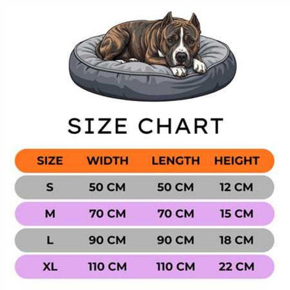 Dog & Cat Rounded Donut Bed | 2 in 1 Reversible Soft & Cozy Pet Bed
