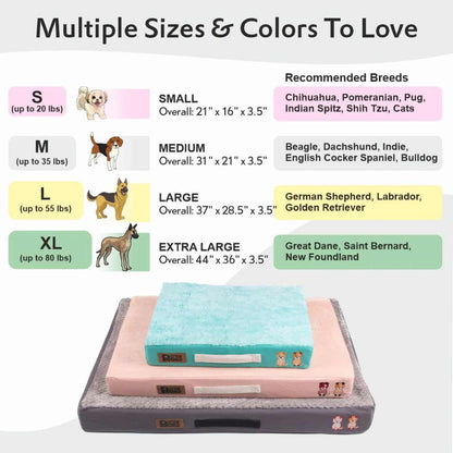 Memory Foam Orthopedic Dog Bed | Durable & Comfortable (Grey)