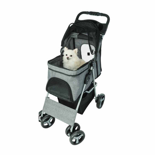 Trixie Pet Carrier Buggy | Foldable Dog & Cat Travel Stroller