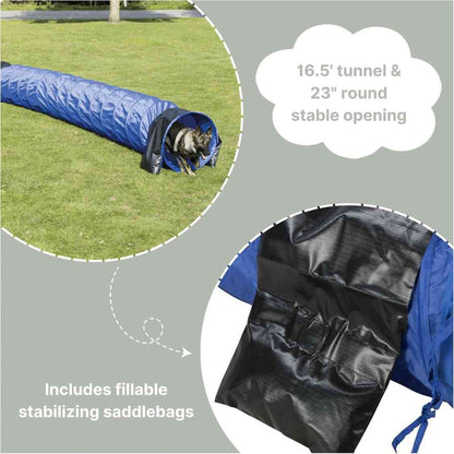 Dog Agility Tunnel for Dogs | Portable Foldable Training Tunnel