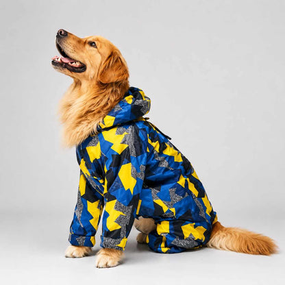GeoShield Waterproof Dog Raincoat With Hood | Full Body Dog Rainwear