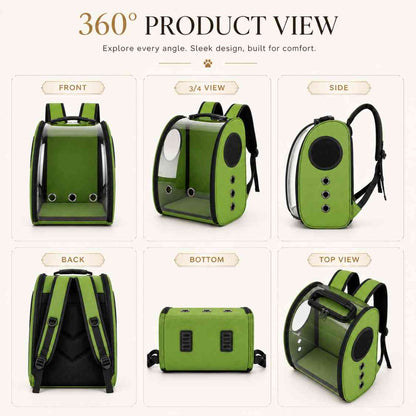 Pet Carrier Backpack With Transparent Window For Cats & Small Dogs