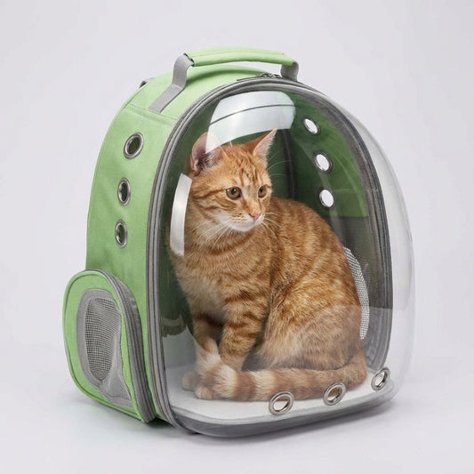 Green Bubble Backpack Pet Carrier | Travel Friendly