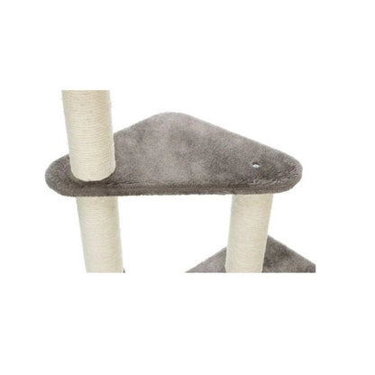 Altea Scratching Wave on Post with Paw Print for Cats (White/Grey)