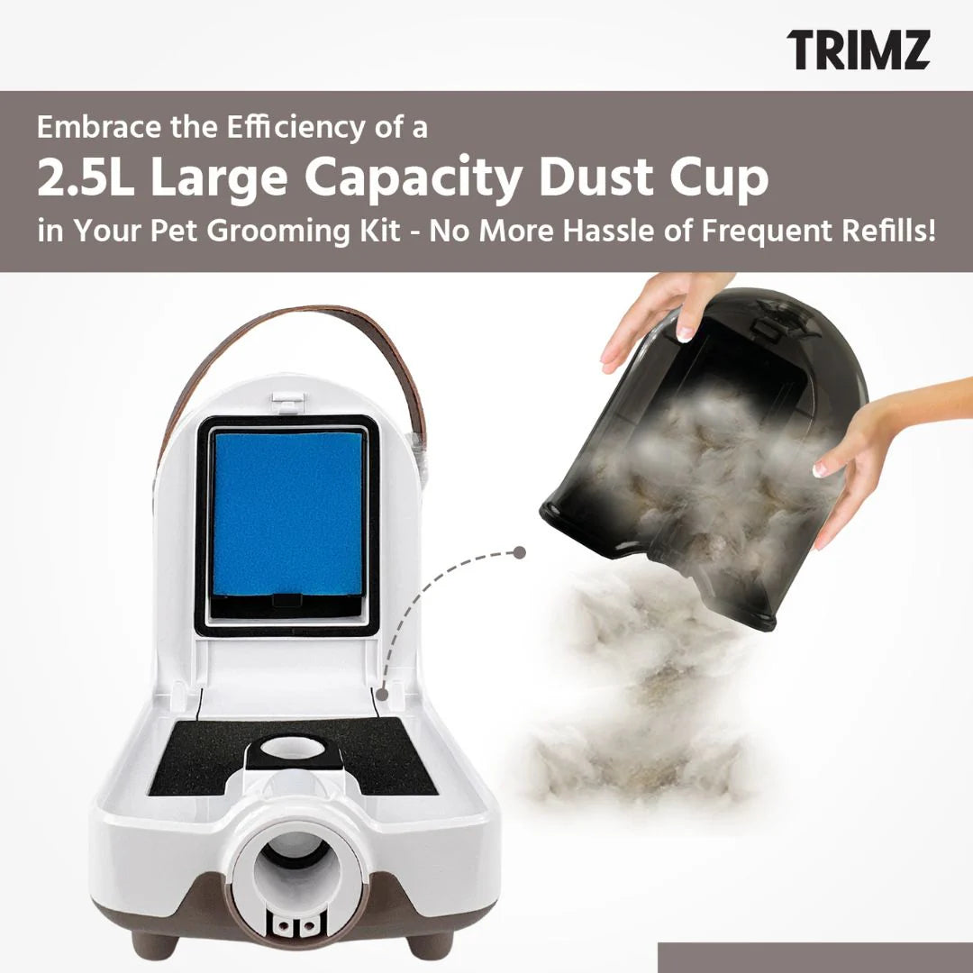 Trimz Pet Grooming Kit with Vacuum Suction for Dogs & Cats