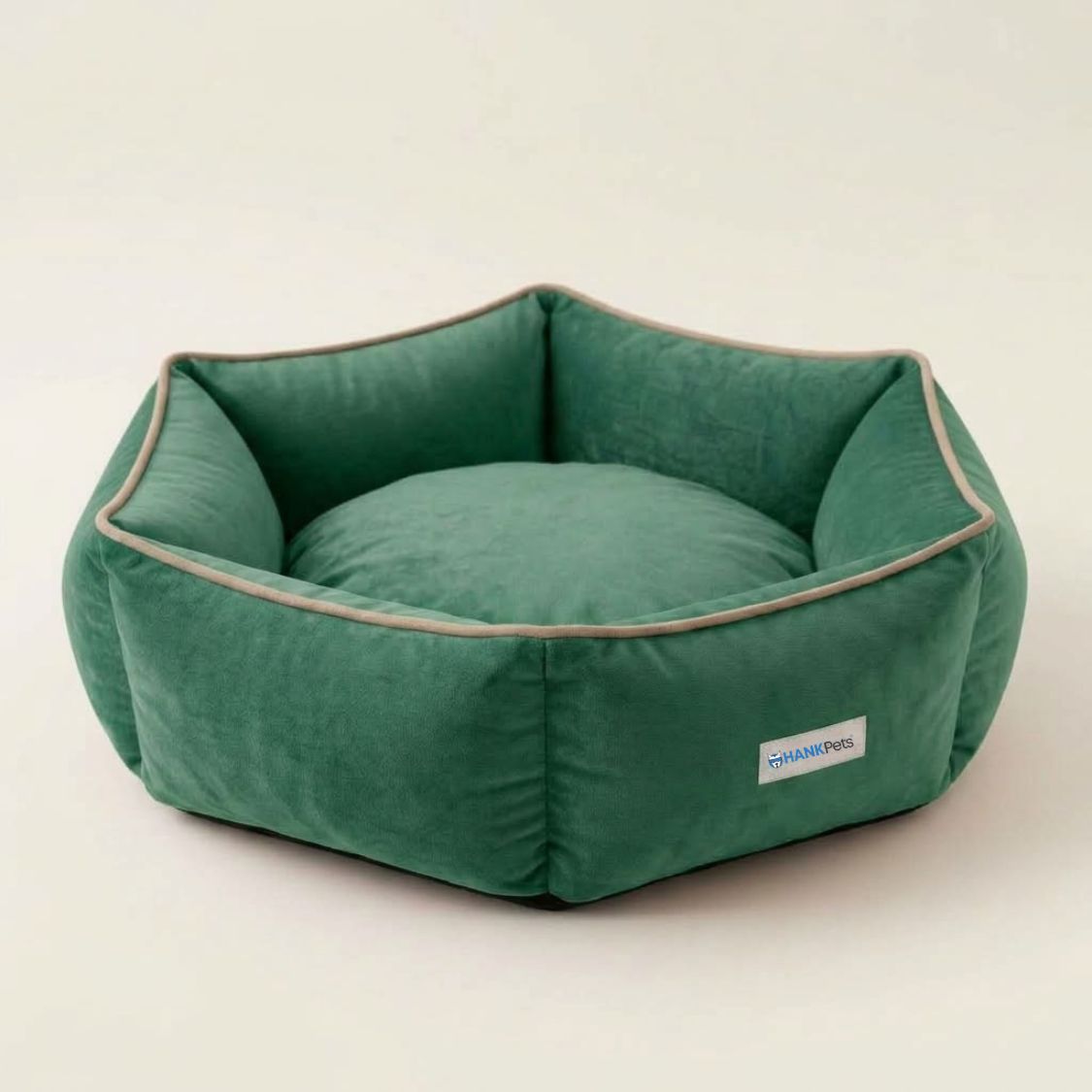 HANK HugFit Premium Dog Bed | Anti Skid & Machine Washable(Green)