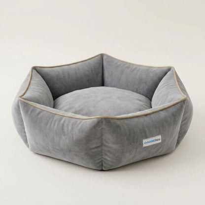 HANK HugFit Premium Dog Bed | Anti Skid & Machine Washable (Gray)