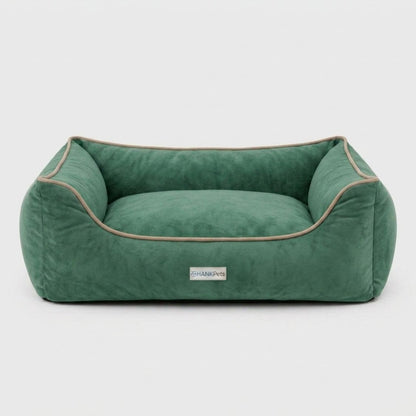 HANK SoftNest Premium Dog Bed Anti Skid & Machine Washable(Green)