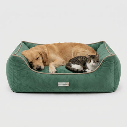 HANK SoftNest Premium Dog Bed Anti Skid & Machine Washable(Green)