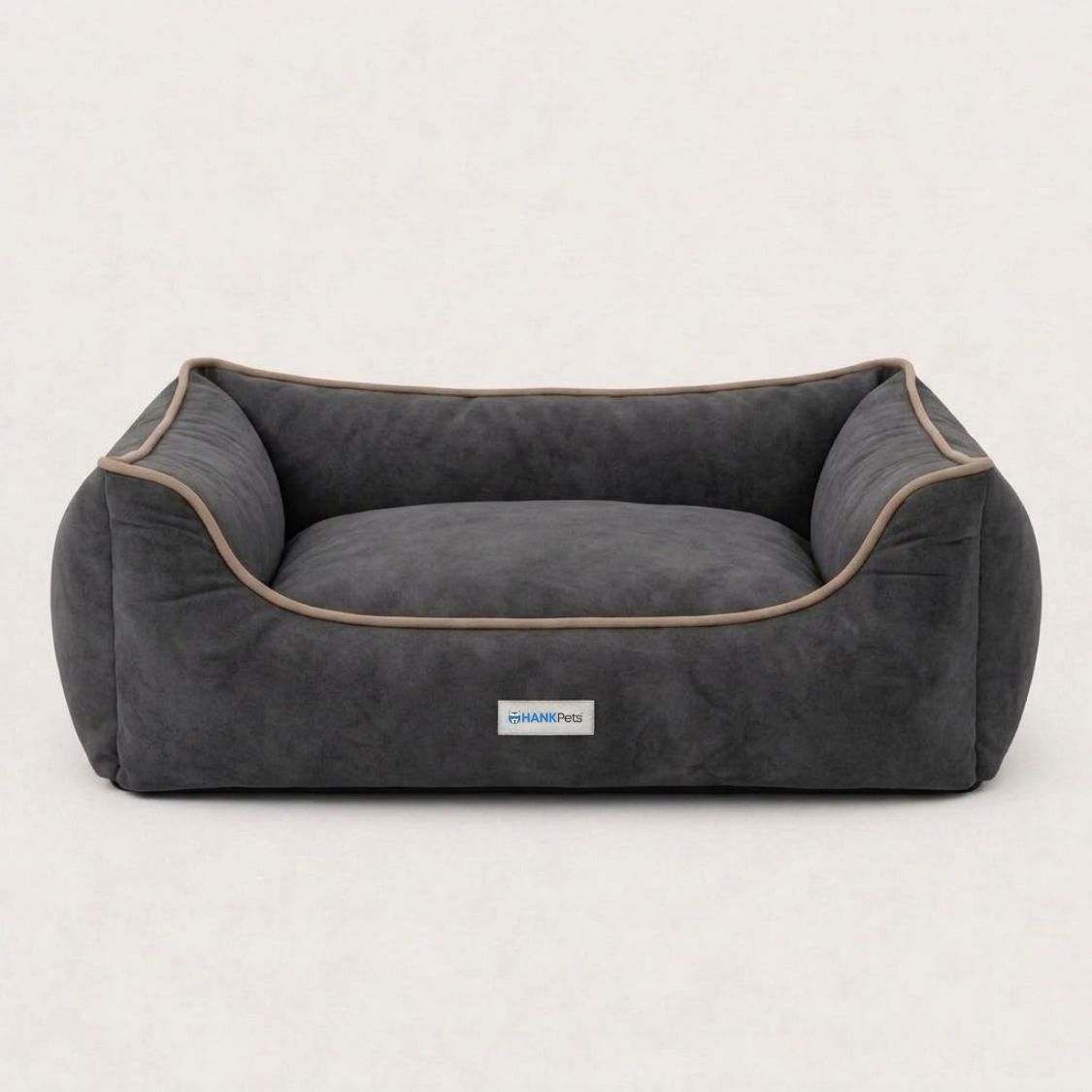 HANK SoftNest Premium Dog Bed Anti Skid & Machine Washable (Black)