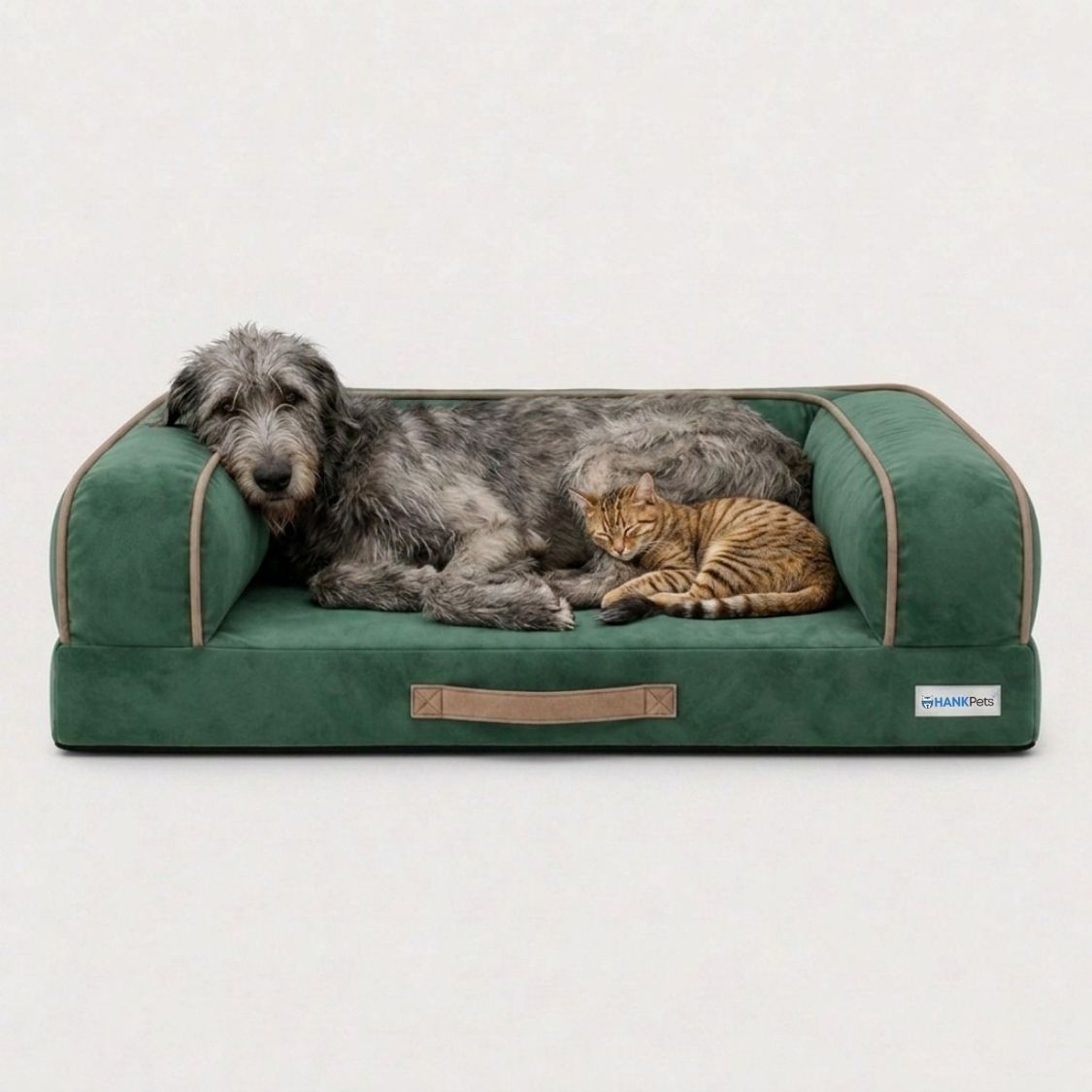 HANK CozyHaven Premium Sofa Dog Bed | Anti Skid & Machine Washable(Green)