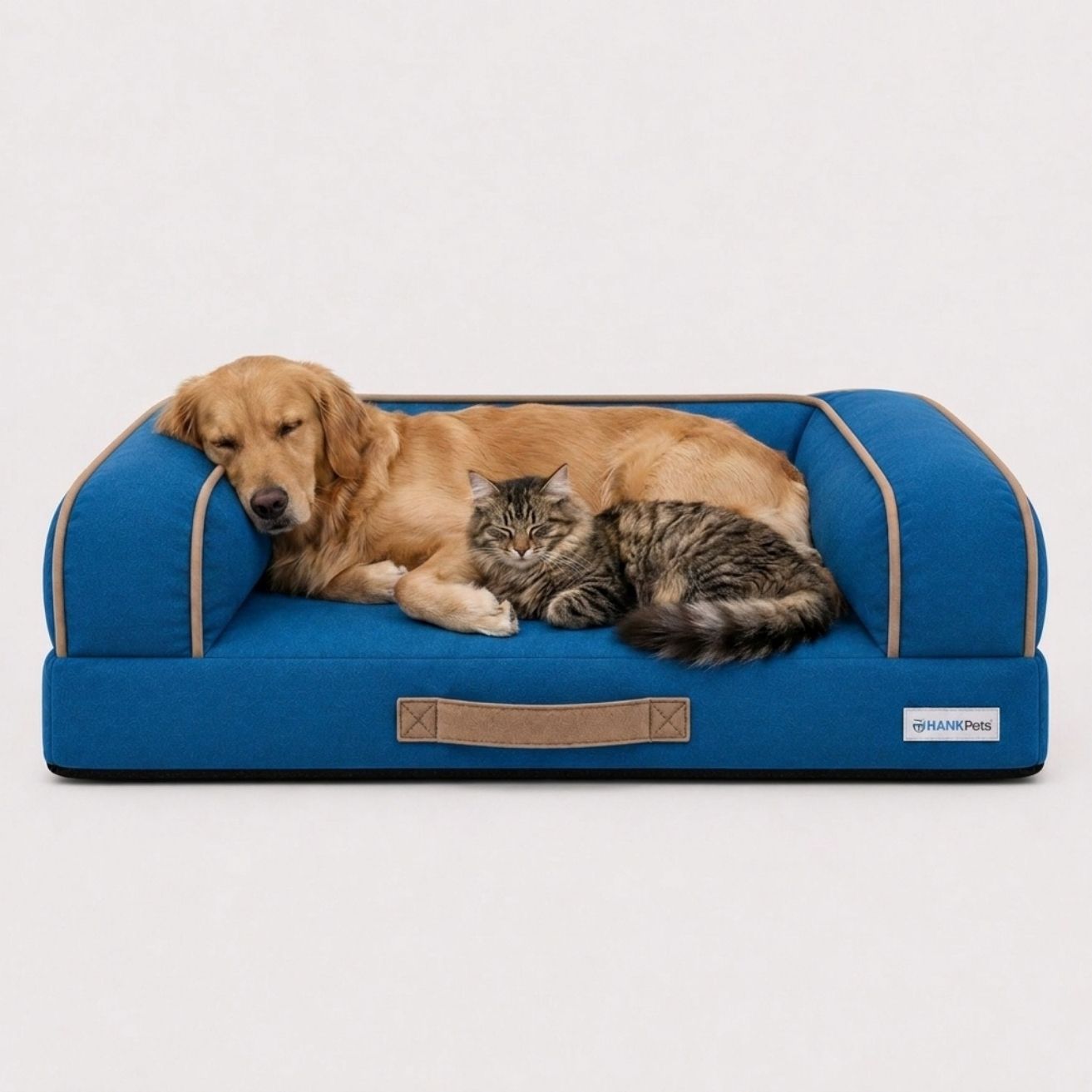 HANK CloudRest Dog Bed – Orthopedic Dog Sofa Bed, Washable & Anti-Slip Pet Bed(Blue)