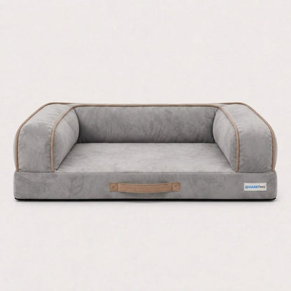 HANK CozyHaven Premium Sofa Dog Bed | Anti Skid & Machine Washable(Grey)