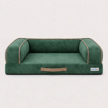 HANK CozyHaven Premium Sofa Dog Bed | Anti Skid & Machine Washable(Green)