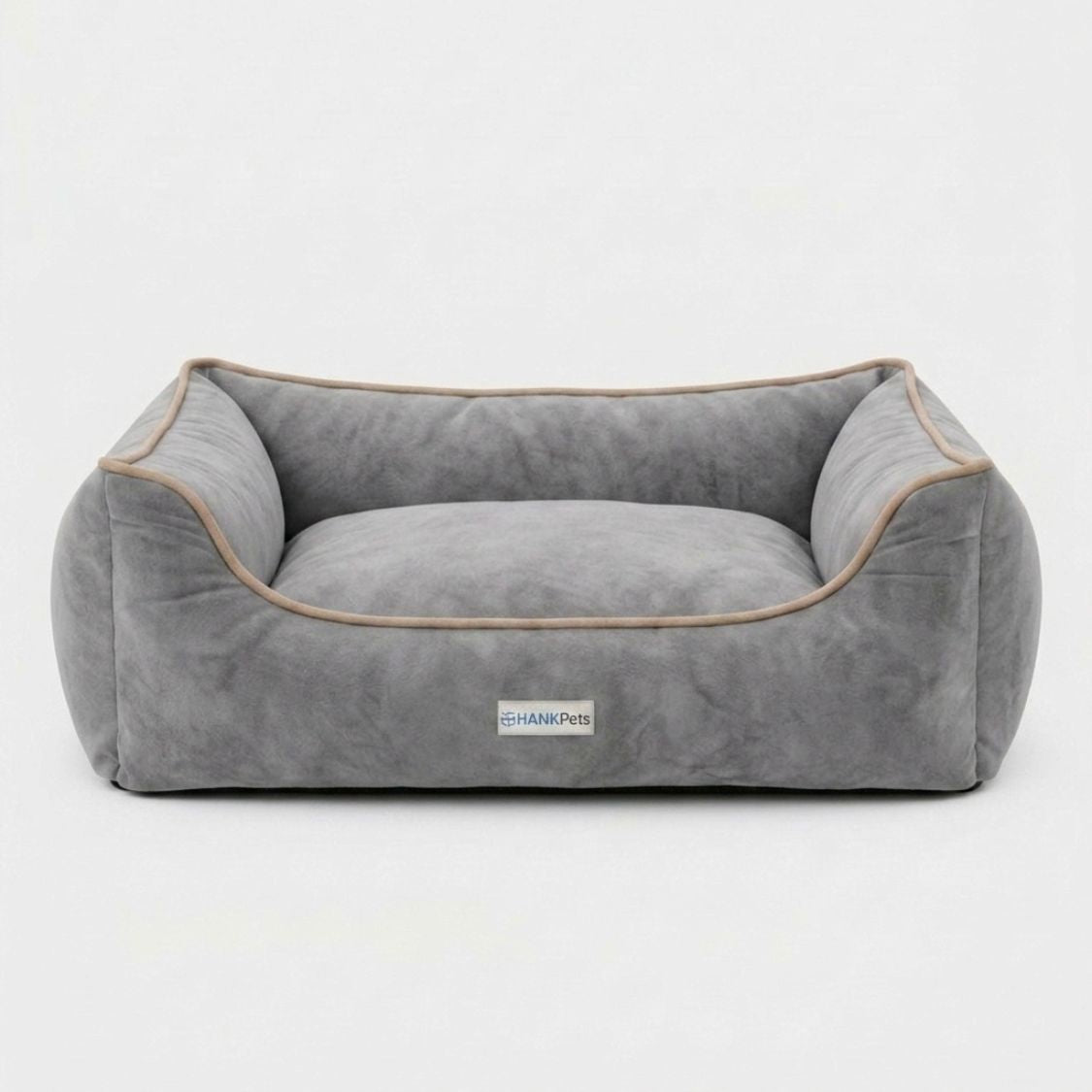 HANK SoftNest Premium Dog Bed Anti Skid & Machine Washable (Grey)