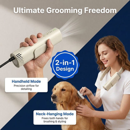 2 in 1 Professional Pet Hair Dryer with Hands Free Design | Suitable for All Breeds