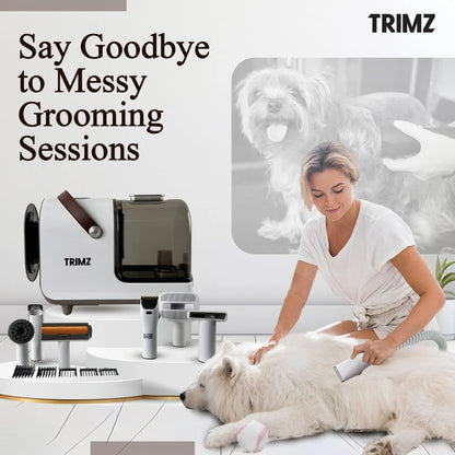 Trimz Pet Grooming Kit with Vacuum Suction for Dogs & Cats