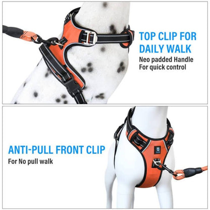 Hank Neon Orange Harness For Dog