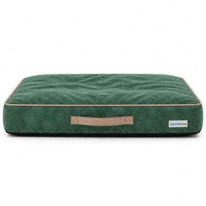 HANK CloudRest Premium Mattress Dog Bed | Anti Skid & Machine Washable (Green)