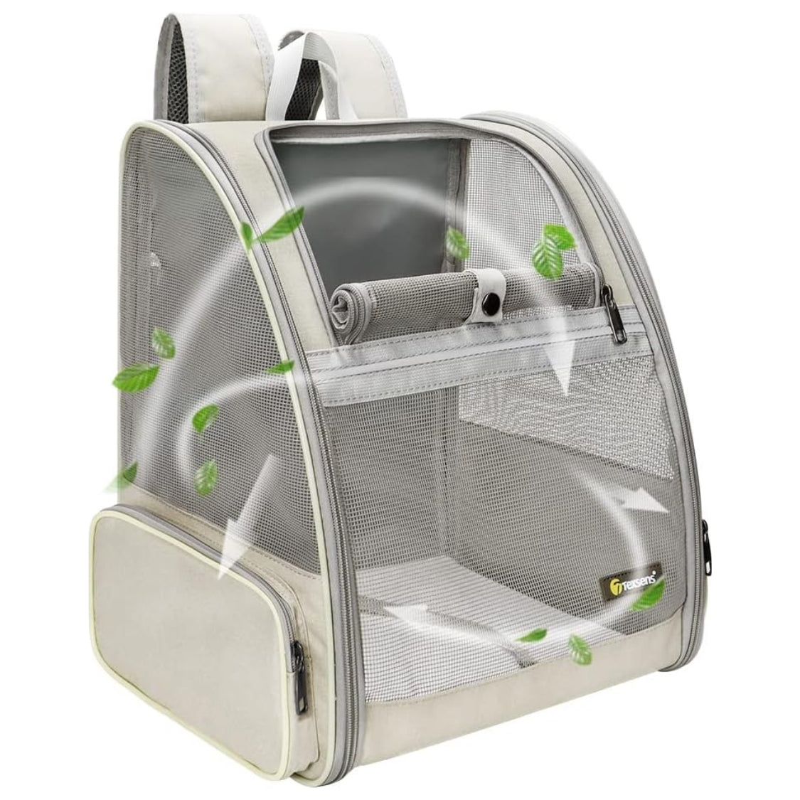 Traveler Bubble Backpack Pet Carriers for Cats and Dogs (Creamy White)